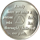 AA Founders Chip Nickel Plated Purple Alcoholics Anonymous Medallion Any Year 1 - 65 - RecoveryChip
