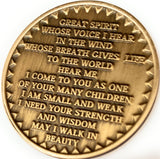 Bulk Roll of 25 Healing Spirit of Recovery Medallion Native American Sobriety Chip Coin Great Spirit Prayer