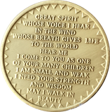 In The Spirit Of Love Bronze Native American Medalion Chip Coin Great Spirit - RecoveryChip
