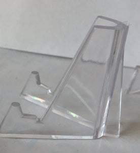 Lot of 25 Clear Plastic Chip Stand Medallion Coin Holder Easel 1.375" - RecoveryChip