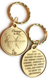 Change Is The Essence of Life Butterfly Bronze Serenity Prayer Keychain - RecoveryChip