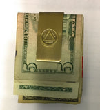 Circle Triangle Unity Service Recovery AA Logo Brass Sobriety Money Clip - RecoveryChip