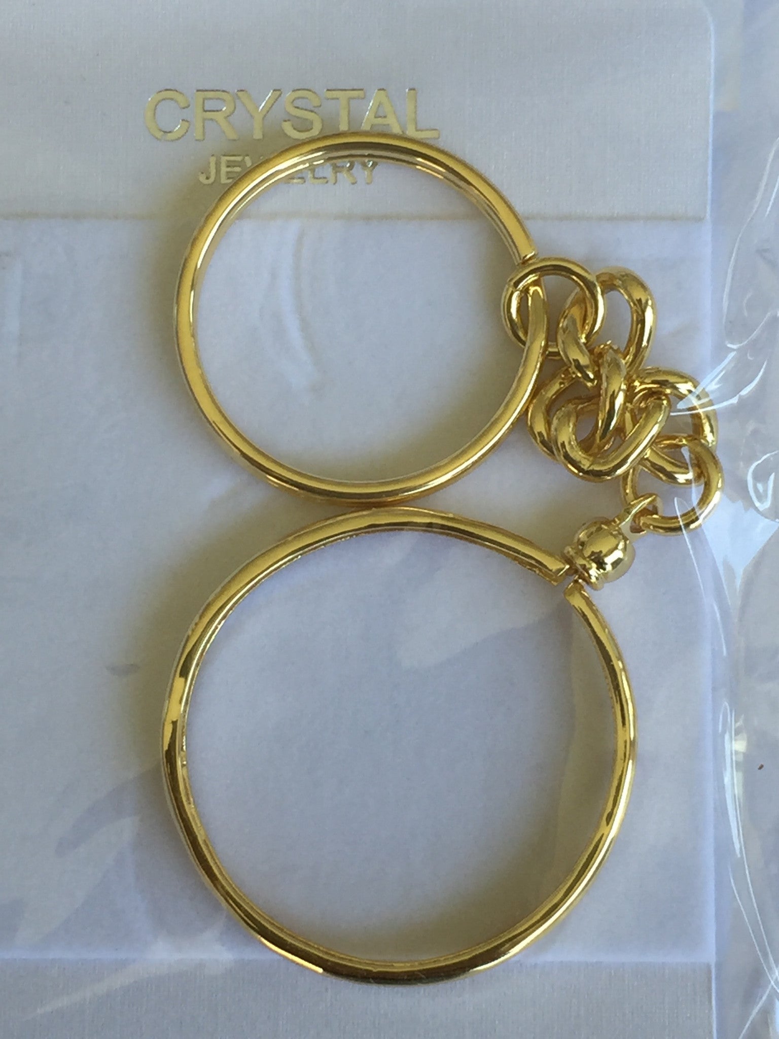 Bezel Medallion Holder Key Chain Gold Plated Accessories