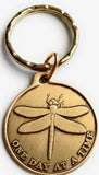 Dragonfly One Day At A Time Keychain With Serenity Prayer