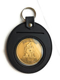 Challenge Coin Large Universal Fit Black Silicone Holder Keychain - RecoveryChip