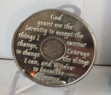 Bulk Wholesale Lot of 25 Aluminum 24 Hour AA Alcoholics Anonymous Medallions Chips Desire Chip Medallion Serenity Prayer - RecoveryChip