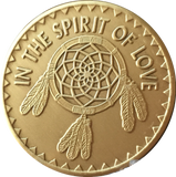 In The Spirit Of Love Bronze Native American Medalion Chip Coin Great Spirit - RecoveryChip