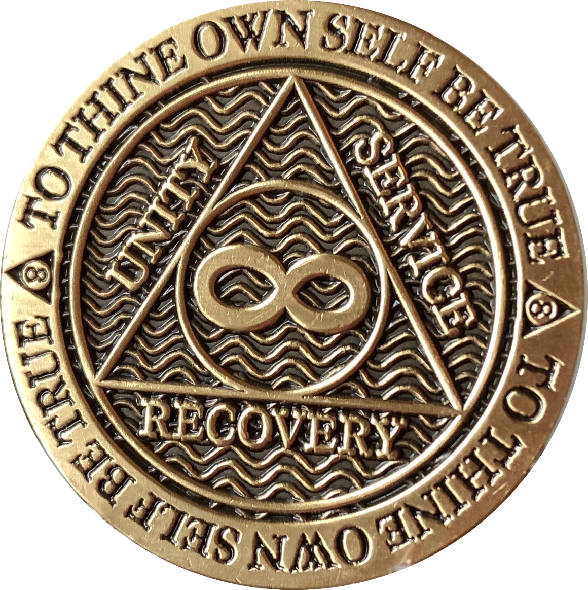 Aa Infinity Infinity Eternity AA Medallion Chocolate Bronze Color Sobriety Chip ...
