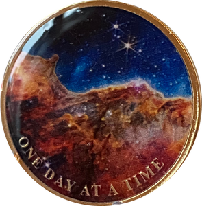 Webb Telescope Carina Nebula Medallion One Day At A Time NASA Coin
