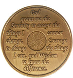 18 Month AA Medallion Bronze Anniversary Sobriety Chip