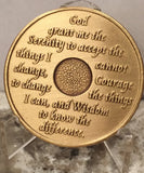 Bulk Wholesale Lot of 25 Bronze AA Medallions Month 1 - 11  or 18 Alcoholics Anonymous Sobriety Chips - RecoveryChip