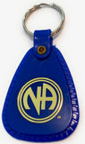 6 Month NA Keytag Blue Narcotics Anonymous Keychain Clean & Serene