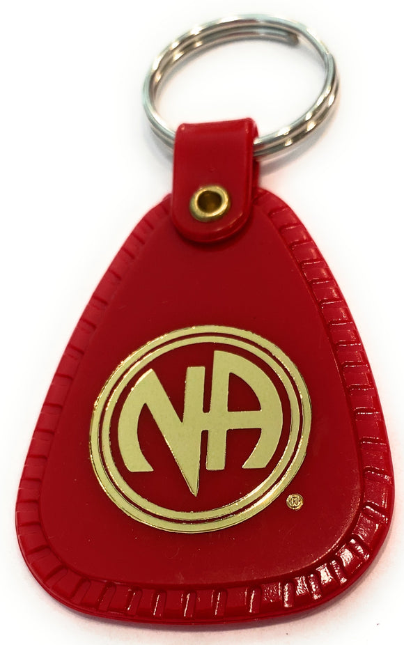 3 Month NA Keytag Red Narcotics Anonymous Keychain 90 Days Clean & Serene