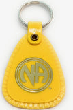 9 Month NA Keytag Yellow Narcotics Anonymous Keychain Clean & Serene