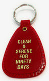 3 Month NA Keytag Red Narcotics Anonymous Keychain 90 Days Clean & Serene