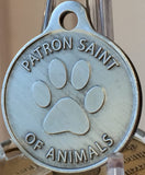1" Saint Francis of Assisi Protect My Pet Dog Tag Collar Charm - Proceeds Go To Hoardin Huskies Inc