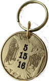 Personalized Engraved Sobriety Medallion Keychain Sober Date AA NA Bronze Recovery Gift - RecoveryChip