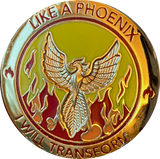Like A Phoenix I Will Transform Gold Plated Flames Ashes Serenity Prayer Medallion Coin