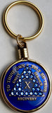 Keychain AA Medallion Holder For Recovery Mint Tri-Plate Chips Gold Plated - RecoveryChip