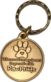 The Road To My Heart Is Paved With Paw Prints Heart Paw Print Keychain Dog Cat Gift - RecoveryChip
