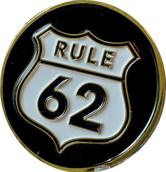 Rule 62 AA Medallion Don't Take yourself Too Damn Serious Black Sobriety Chip