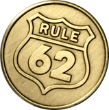 Bulk Lot of 25 - Rule 62 Don't Take Yourself Too Damn Serious AA Chip Sobriety Medallion RecoveryChip Design - RecoveryChip