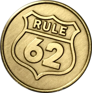 Rule 62 Don't Take Yourself Too Damn Serious AA Chip Sobriety Medallion RecoveryChip Design - RecoveryChip