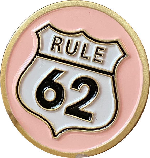 Rule 62 AA Medallion Don't Take yourself Too Damn Serious Pink Sobriety Chip