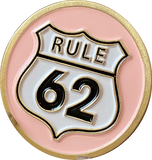 Rule 62 AA Medallion Don't Take yourself Too Damn Serious Pink Sobriety Chip