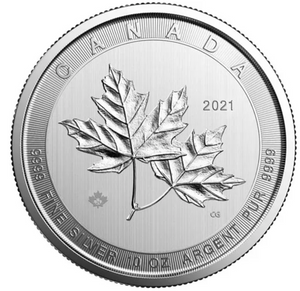 2021 10 oz Canadian Silver Magnificent Maple Leaf Coin (BU)