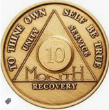 AA Month Medallion Bronze Sobriety Chip Coin 1 2 3 4 5 6 7 8 9 10 11 18