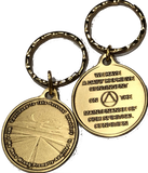 Step 10 Personal Inventory Road AA Daily Reprieve Keychain - RecoveryChip
