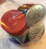Bulk Lot 30 Aluminum Colored AA Medallions 5 Each Months 1 2 3 6 9 Month & 24 Hours - RecoveryChip