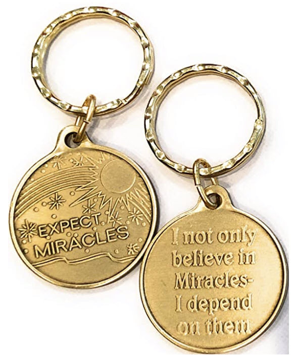 Expect Miracles Bronze Keychain