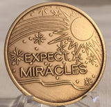 Bulk Lot of 25 - Expect Miracles Bronze Medallion - RecoveryChip