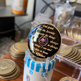 40 Year AA Medallion Purple Rainbow Crystal Sobriety Chip