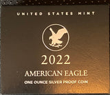 American Eagle 2022 One Ounce Silver Proof Coin San Francisco S 1oz
