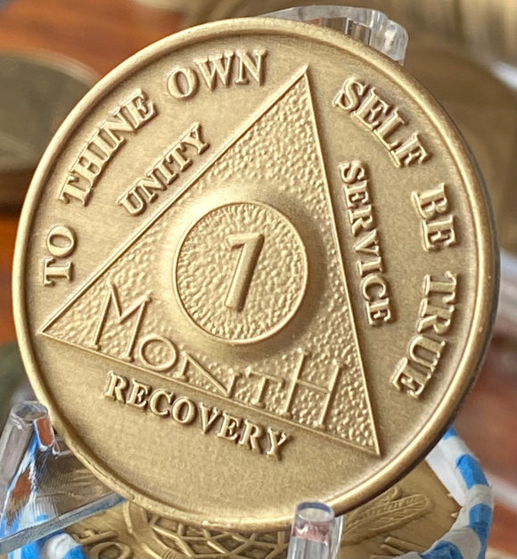 1 Month AA Medallion 3 Pack of Bronze 30 Day Sobriety Chips