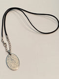 Praying Hands Serenity Prayer Pendant Necklace Silver Color