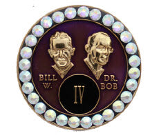 AA Founders Purple Tri-Plate Crystal AB Swarovski Crystals Year 1 - 50 - RecoveryChip