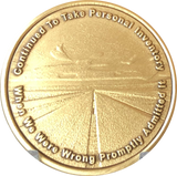 Step 10 Personal Inventory Daily Reprieve AA Sobriety Medallion Chip - RecoveryChip
